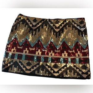 Cecico Multicolor Sequin Pencil Skirt